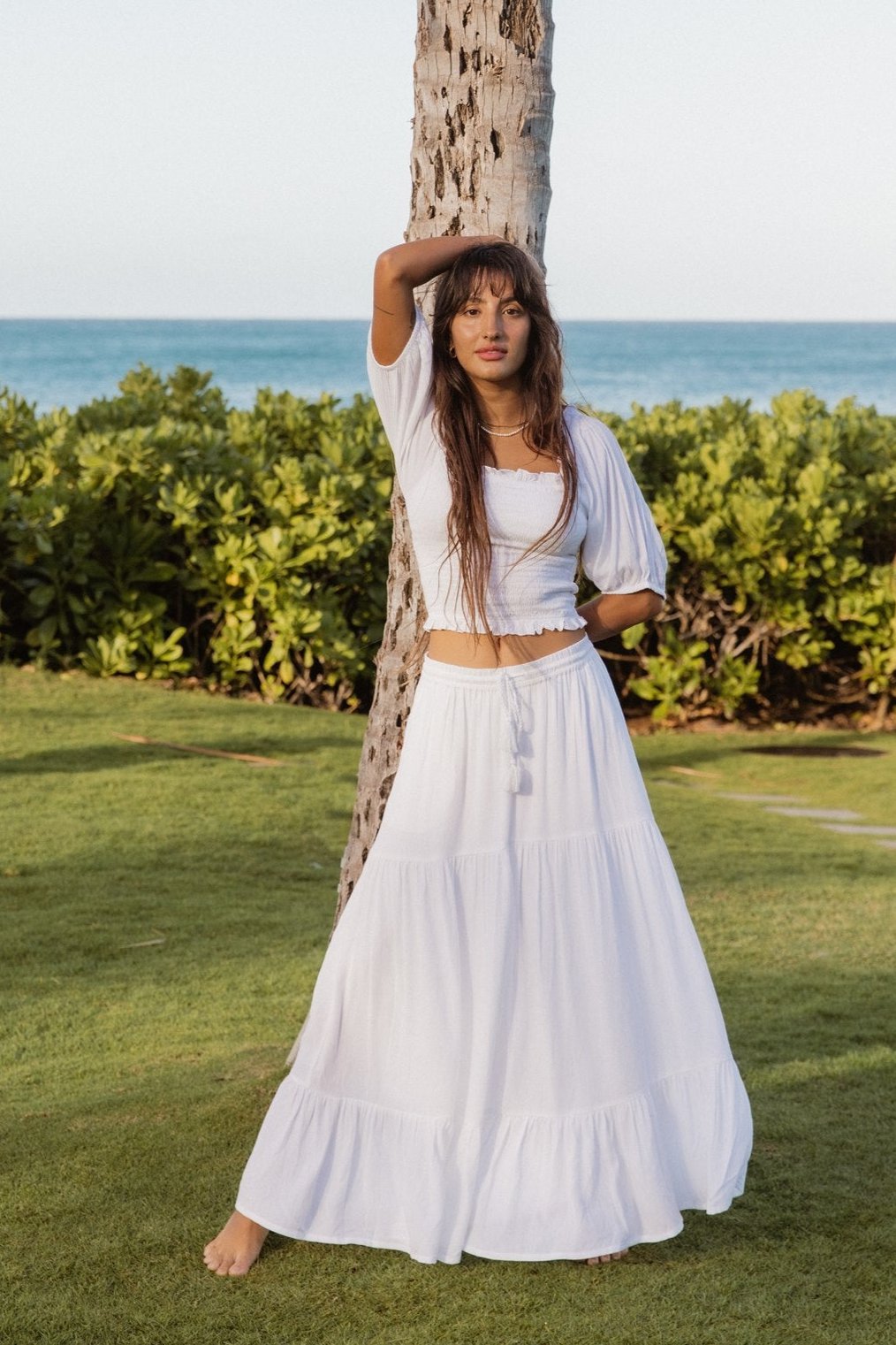 Miami Skirt Set in White
